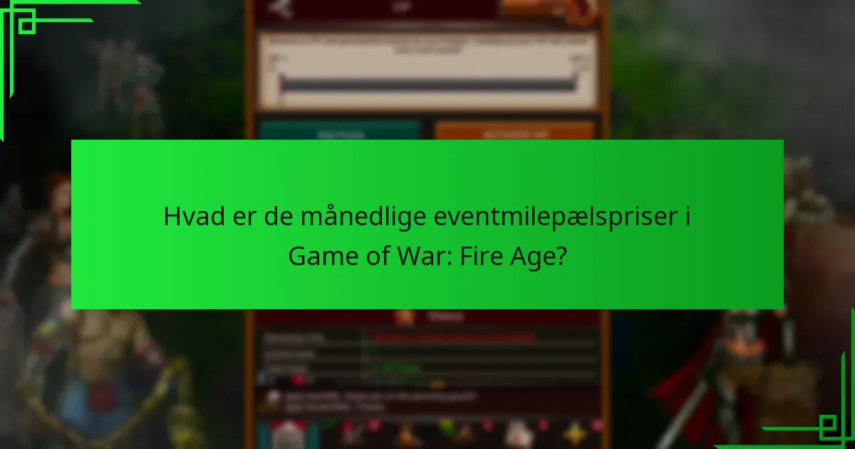 Hvordan er de månedlige eventmilepælspriser struktureret?